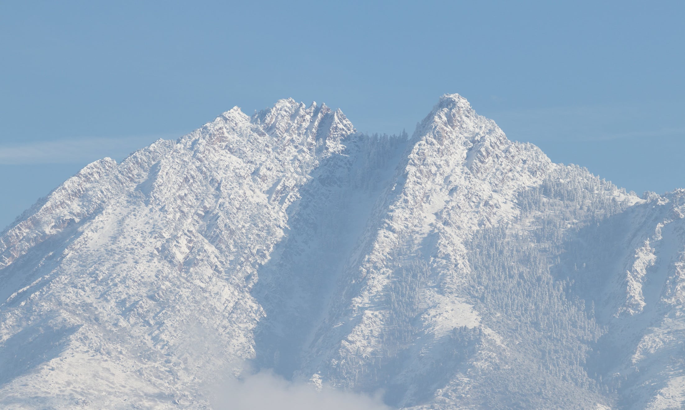 Mount Olympus, Utah, in the winter